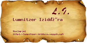 Lumnitzer Izidóra névjegykártya